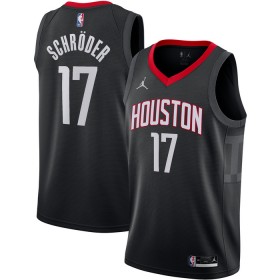 Män Houston Rockets Tröja Dennis Schroder 17 Jordan 2022-23 Statement Edition Svart Swingman